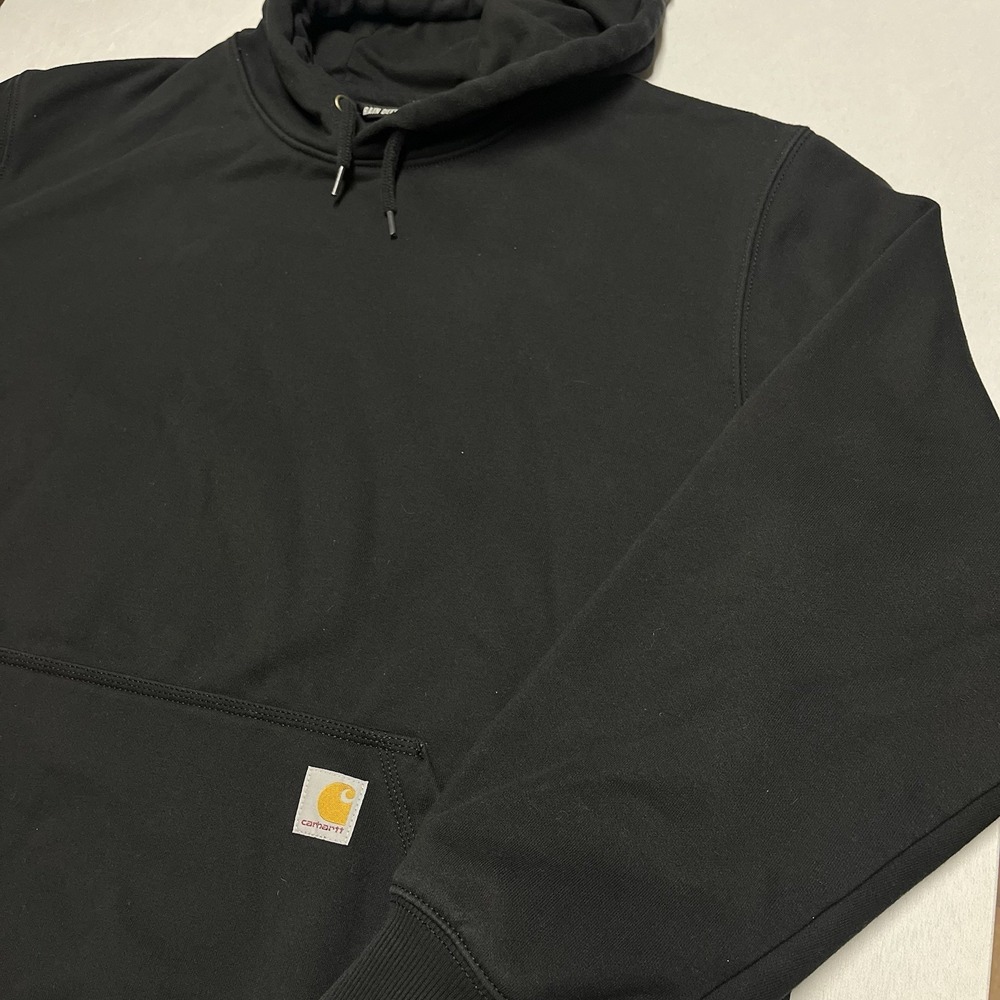 Men's Carhartt Rain Defender Black Heavyweight Pullover Loose Fit Hoodie XL